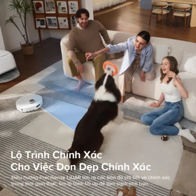 Roborock Qrevo Curv tạo bản đồ 3D chi tiết toàn bộ ngôi nhà và nhận diện vị trí các vật dụng, giúp lập kế hoạch di chuyển logic, tối ưu và bao quát toàn diện nhất.