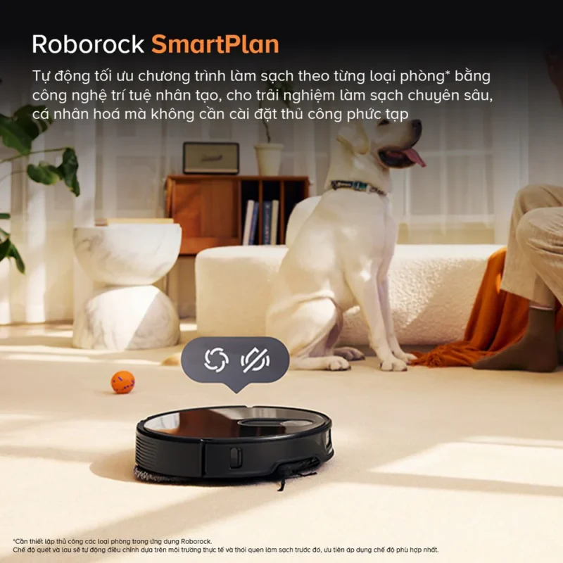 Roborock Qrevo Slim được tích hợp công nghệ Roborock SmartPlan, sử dụng trí tuệ nhân tạo để tự phân tích từng loại phòng và thói quen dọn dẹp của người dùng.