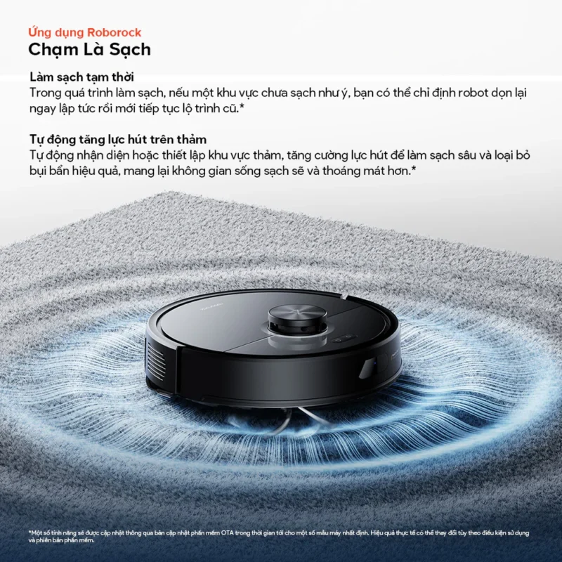 Thông qua ứng dụng Roborock, người dùng có thể điều khiển Roborock Q7 Pro Max từ xa, hẹn lịch dọn dẹp, chọn khu vực cần làm sạch, thiết lập vùng cấm và tùy chỉnh chế độ hút/lau theo nhu cầu.